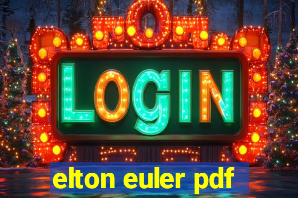 elton euler pdf